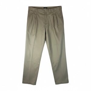LLBean Mens Comfort Waist Pleated Khaki Chinos Pants Size 44